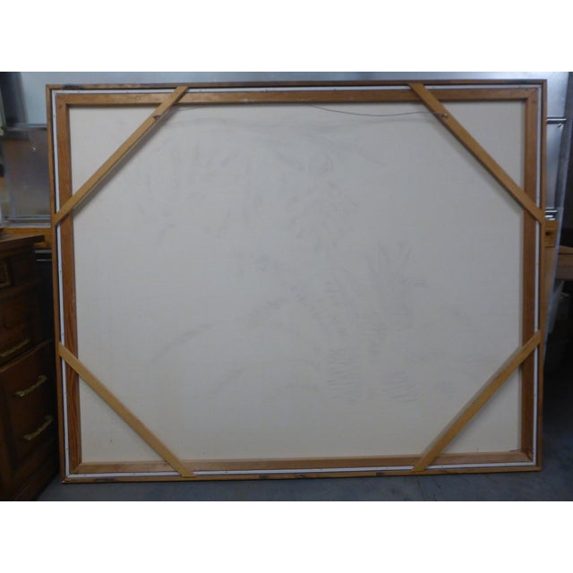 MCM Artmaster Studio (San Francisco, Ca) Acrylic on Canvas by Letterman - Potted Bromeliad For Sale - Image 4 of 13