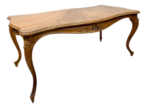 French Louis XV Style Coffee Table with Marble Top, 1940