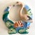 Vintage Art Deco 1940's Japan Art Pottery Hand Painted Flamingo Bird Porcelain Wall Pocket Vase For Sale - Image 10 of 13