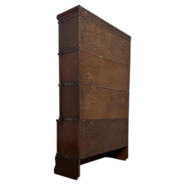 Antique English Oak Stacking Bookcase from Globe Wernicke, 1900s For Sale - Image 10 of 13