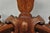 Antique Eastlake Victorian Carved Walnut Oval Mirror Sideboard Backsplash Shelf For Sale - Image 16 of 18