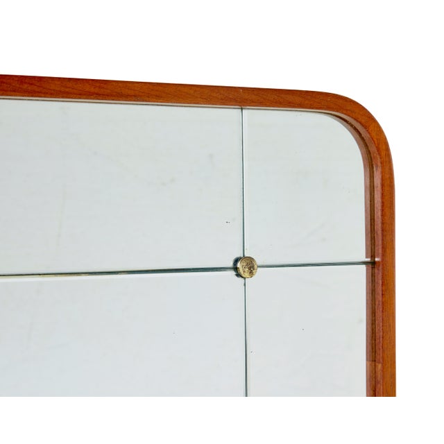 Mid-Century Swedish Shaped and Segmented Wall Mirror, 1960 For Sale - Image 4 of 7