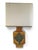 Mustard Yellow Glazed Ceramic Lamp with Floral Diamond Pattern, Vallauris, France, 1960s For Sale - Image 6 of 13