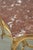 Wood French Side Table with Gold-Colored Wooden Frame and Marble Table For Sale - Image 7 of 16