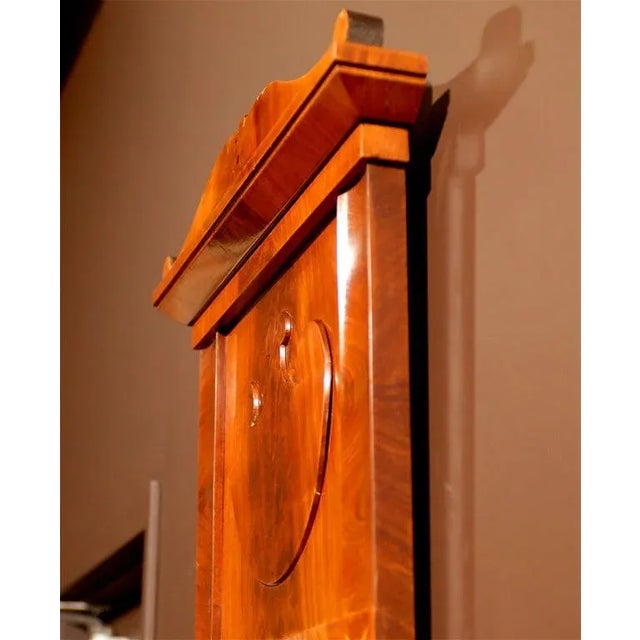 Wood Mid 19th Century Swedish Karl Johan, Biedermeier Crotch Mahogany Mirror For Sale - Image 7 of 9