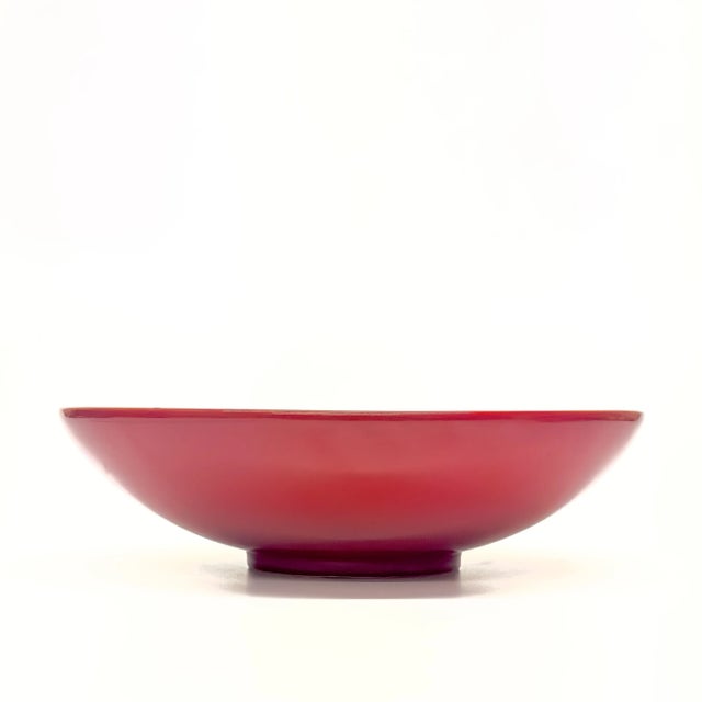 Mid 20th Century Oversized Red Ceramic Serving Bowl by Waechtersbach Germany For Sale - Image 5 of 9
