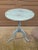 Blue Antique French Country Round Painted Walnut Side Table, Early 20th Century For Sale - Image 8 of 10