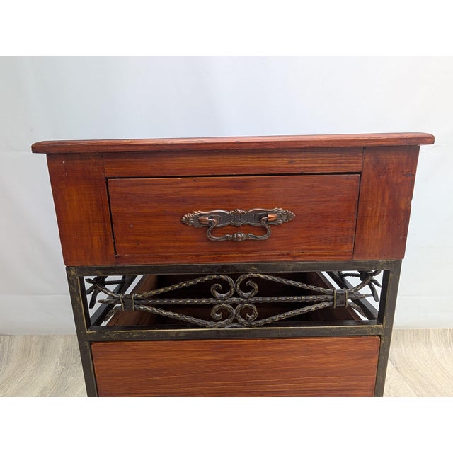 Vintage Forged Metalwork Cabinet For Sale - Image 3 of 12