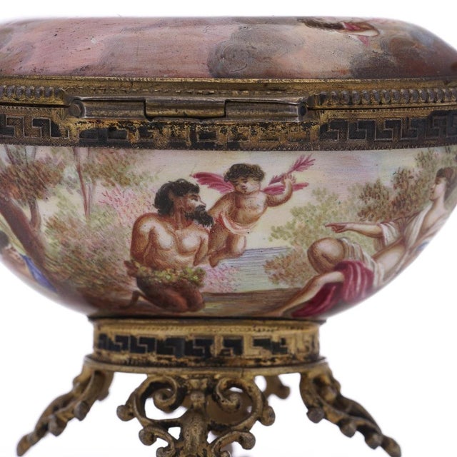 19th Century Austrian Silver & Enamel Lidded Bowl, Vienna, 1870s For Sale - Image 11 of 14