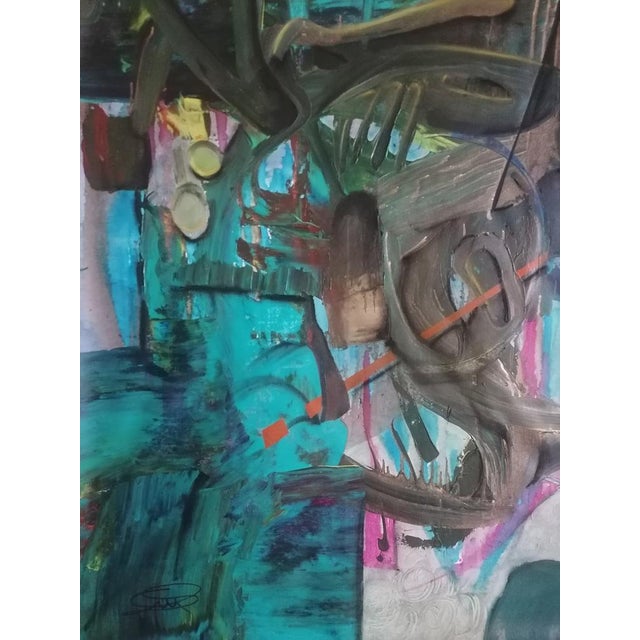 Odessa 2023 acrylic oil on canvas 160x210x1 this work represents a landscape in a flow of untamed emotions. Using acrylics...