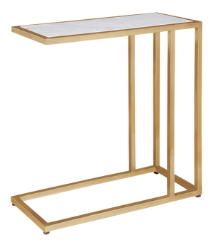 Regina Andrew Echelon Sofa Hugger Table in Natural Brass