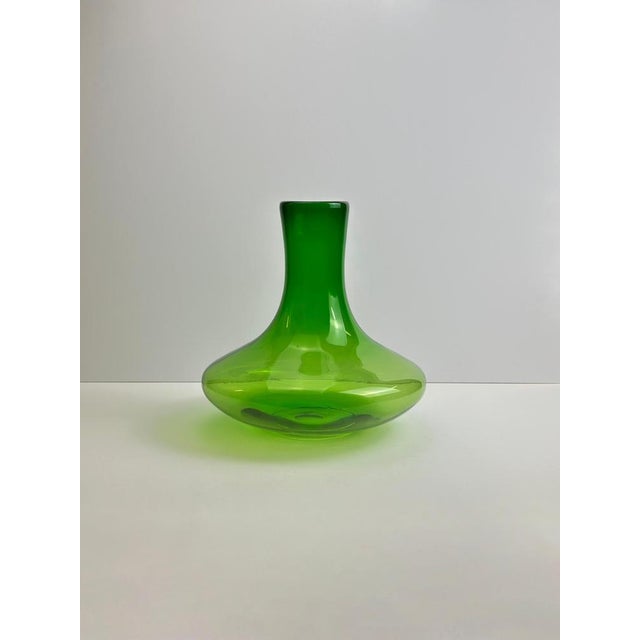 Large Green Handblown Glass Vase by Reijmyre Glasbruk, Sweden, 1960s For Sale - Image 6 of 10