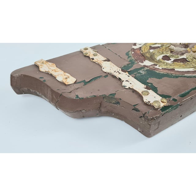 Antique Wooden Pediment with Lion, 1700s For Sale - Image 6 of 16