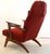 Set of Red Armchair with Footstool For Sale - Image 16 of 18