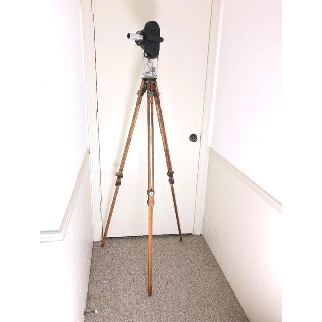 Early 20th Century Hollywood Movie Camera, Circa 1923, Fully Original With Geared Head and Maple Wood Tripod Legs For Sale - Image 18 of 18