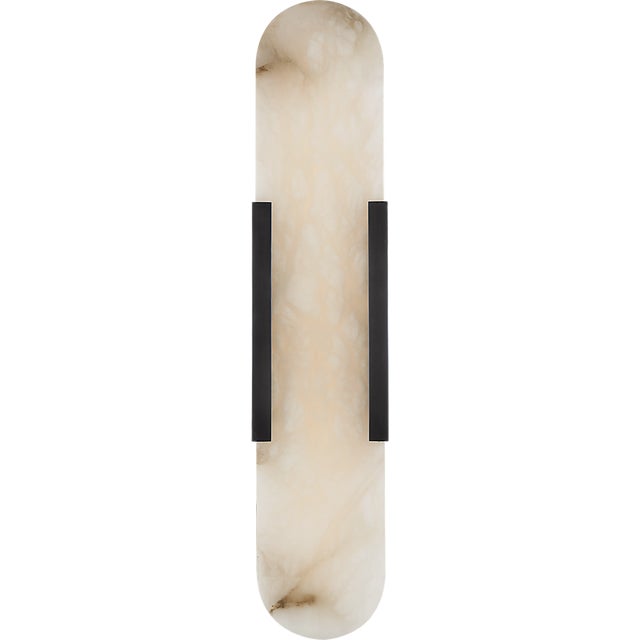 Description: The Melange series by Kelly Wearstler contrasts natural alabaster with metal in rounded forms, blending...