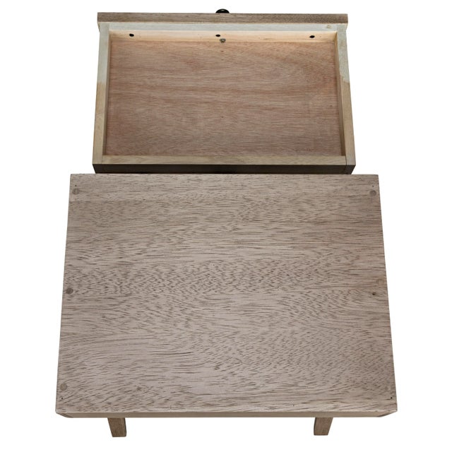 Sienna NOIR Peter Side Table in Washed Walnut For Sale - Image 8 of 9