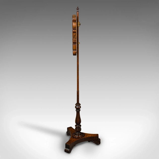 Early 19th Century 1820s Antique Regency English Adjustable Pole Screen For Sale - Image 5 of 13