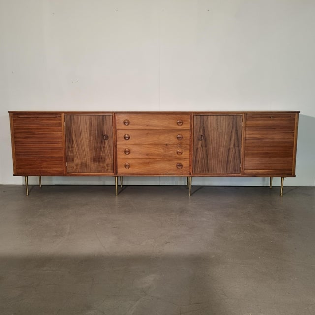 Large Walnut Sideboard by William Watting for Modernord, Netherlands, 1950s For Sale - Image 4 of 11