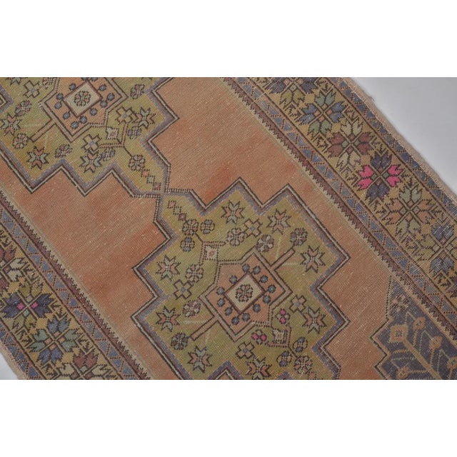 Orange Mid 20th Century Oushak Light Orange Oushak Carpet For Sale - Image 8 of 10