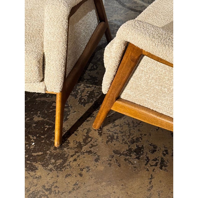 Mid 20th Century Pair of Italian Gio Ponti MCM Arm Chairs For Sale - Image 5 of 9