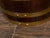 Wood Labeled English 1900s R.A. Lister & Co. Oak and Brass Barrel with Open Section For Sale - Image 7 of 10