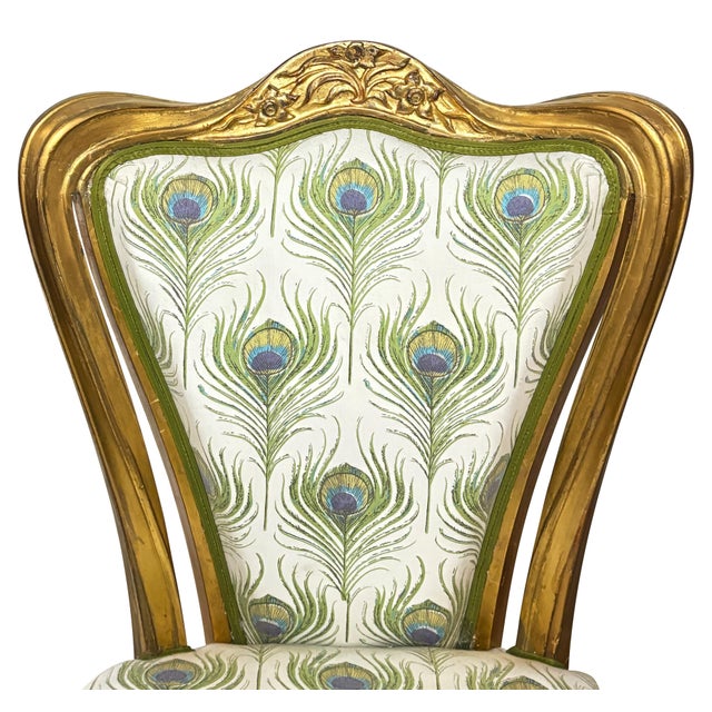 Gold French Art Nouveau Dressing Table Chair Circa 1890 For Sale - Image 8 of 10