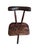 Three-Legged Wooden Stool with Backrest For Sale - Image 4 of 6