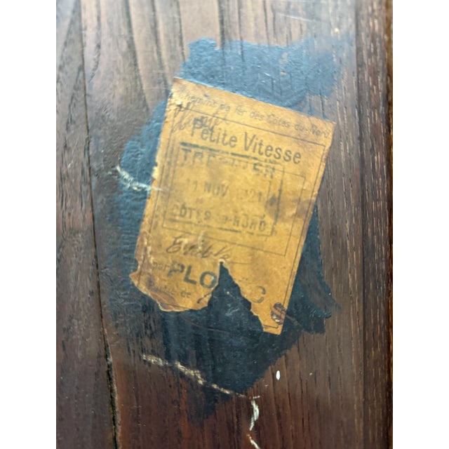 Antique French Breton Armoire Wardrobe Linen Cabinet Double Doors Drawer C. 1900 For Sale - Image 18 of 18