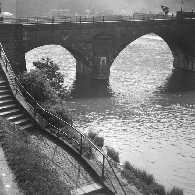 1930s Old Bridge Over River Neckar at Heidelberg, Germany 1938, Printed 2021 For Sale - Image 5 of 5