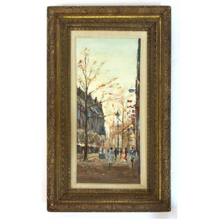 French Oil Painting of Paris in the Autumn For Sale
