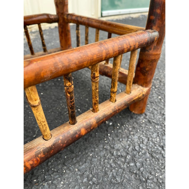 Brown Mid 1900s Asian Dry-Joint Tortoise Bamboo Planter Stand For Sale - Image 8 of 12