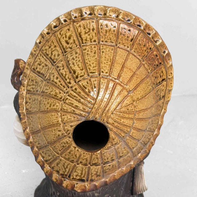 Black Decorative Tanuki Tanuki Statue in Shigaraki Pottery, 1980s For Sale - Image 8 of 14