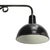 Industrial French Cast Iron and Black Opaline Wall Light For Sale - Image 3 of 6