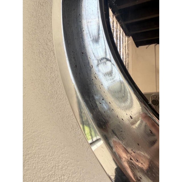 Round Chrome Mirror, Italy, 1960s For Sale - Image 9 of 18