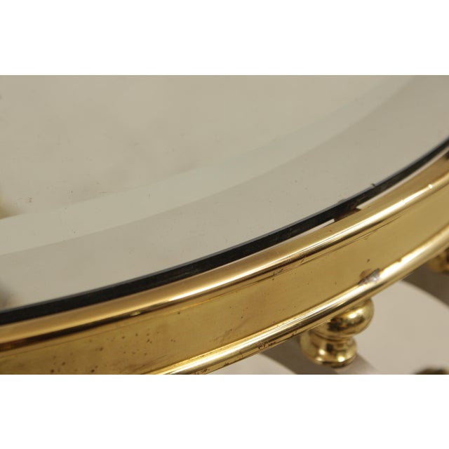 Labarge Regency Brass & Steel Glass Top Coffee Table For Sale - Image 11 of 13