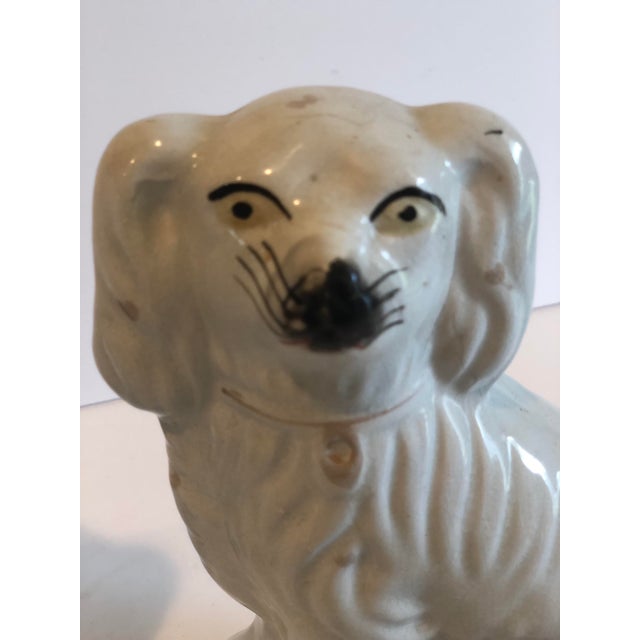 White 19th Century Victorian Staffordshire Dogs - a Pair For Sale - Image 8 of 13