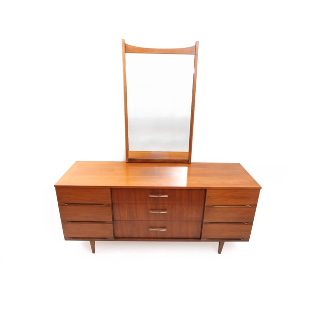 Mid Century Modern Harmony House Dresser With Mirror ... Unusual colors, they form an interesting and proper placement of the cabinets to make room stand out as a piece of.
