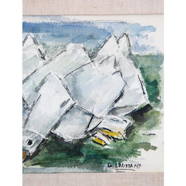 Mid Century Modern Watercolor George Constant Ducks Signed Painting Orig. Geese For Sale In Sacramento - Image 6 of 11