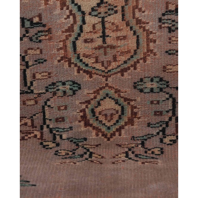 1970s Vintage Turkish Oushak Handmade Wool Cotton Brown Area Rug For Sale In San Francisco - Image 6 of 11