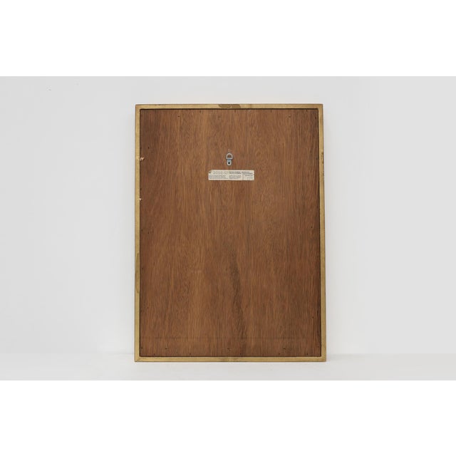 Glass Mid‑Century Modern Gilt Mirror by Deknudt, Belgium, 1970s For Sale - Image 7 of 12