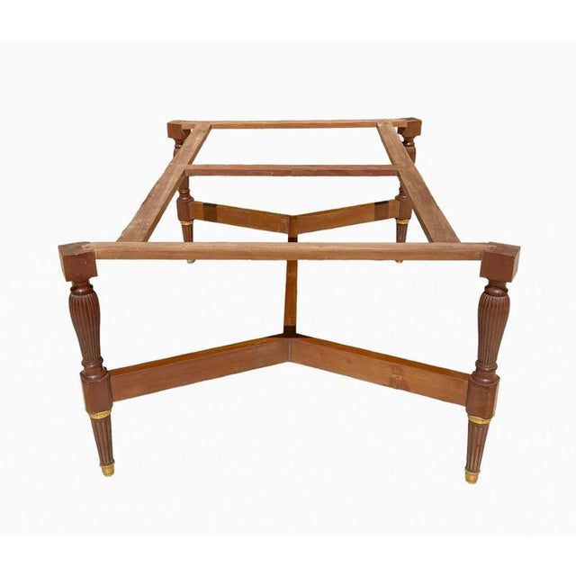 Brown Large Louis XVI Style Mahogany Dining Table For Sale - Image 8 of 9