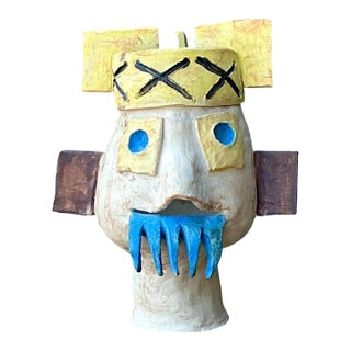 Vintage Abstract Ceramic Bust Sculpture For Sale