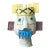 Vintage Abstract Ceramic Bust Sculpture For Sale