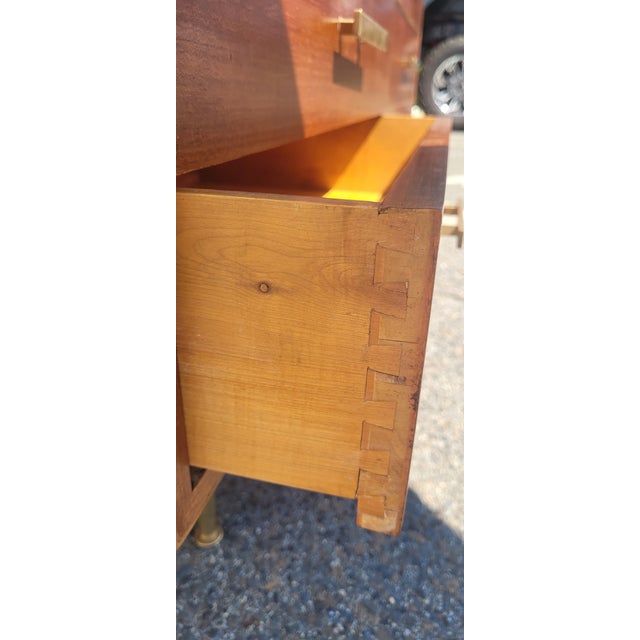 1960s Find Mid-Century Modern 6 Drawer Low Chest Brass Legs For Sale - Image 5 of 13