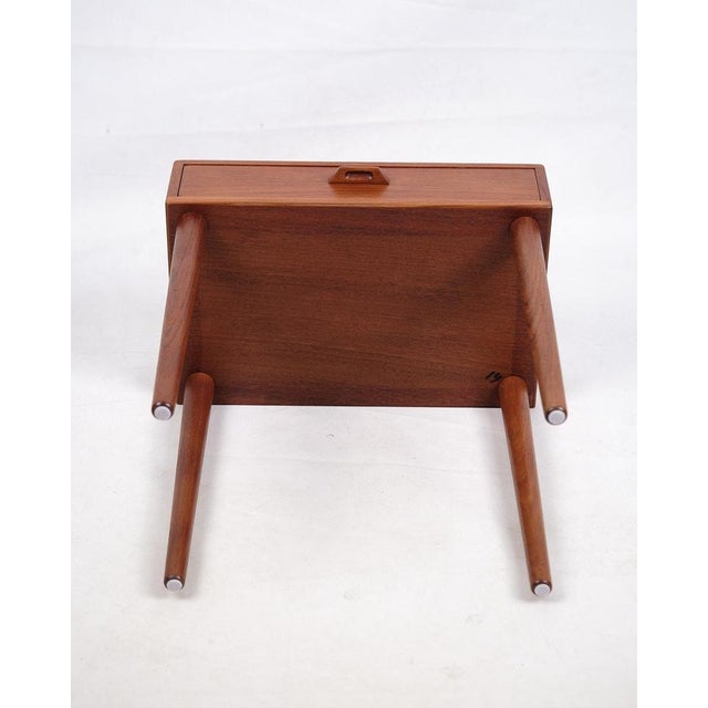 Wood Danish Bedside or Side Table in Teak, 1960s For Sale - Image 7 of 9