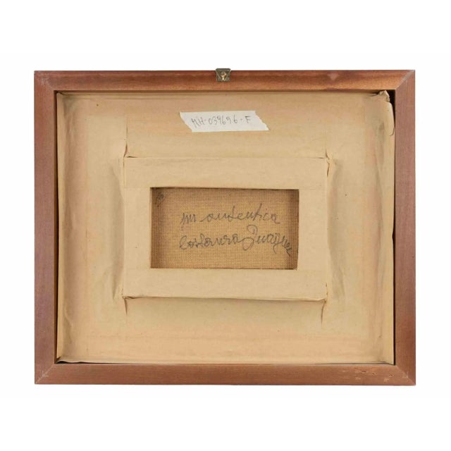 Carlo Quaglia, View of the Roman Countryside, Oil Painting, Mid-20th Century, Framed For Sale - Image 4 of 5