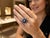 Metal Natural Blue Sapphire 3.20cts & Diamond 0.18cts Ring in 14k Gold For Sale - Image 7 of 8