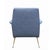 Light Blue Fabric Armchair with Brass Feet, Italy, 1960s For Sale - Image 4 of 7