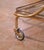 Mid-Century French Gilt Brass Bar Cart With Glass Shelves and Wheels For Sale - Image 9 of 9